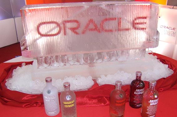 Oracle Logo Ice Sculpture
